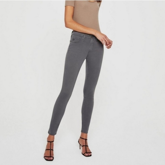 AG The Legging Super Skinny Grey Velvet - Picture 1 of 11